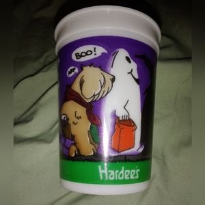 HTF Vintage Hardee's Halloween Glow In The Dark Collector Cup 1993 Ghost Witch
